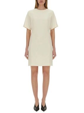 NWT $395 Theory Admiral Crepe Boxy T Sleeve Dress Rice Size 00